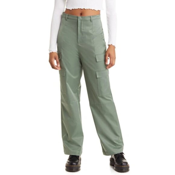BP Womens Green y2k Double Pocket Cargo Pants NWT Size Medium - Picture 1 of 6